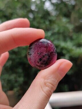 Polished Round Ruby In Zoisite
